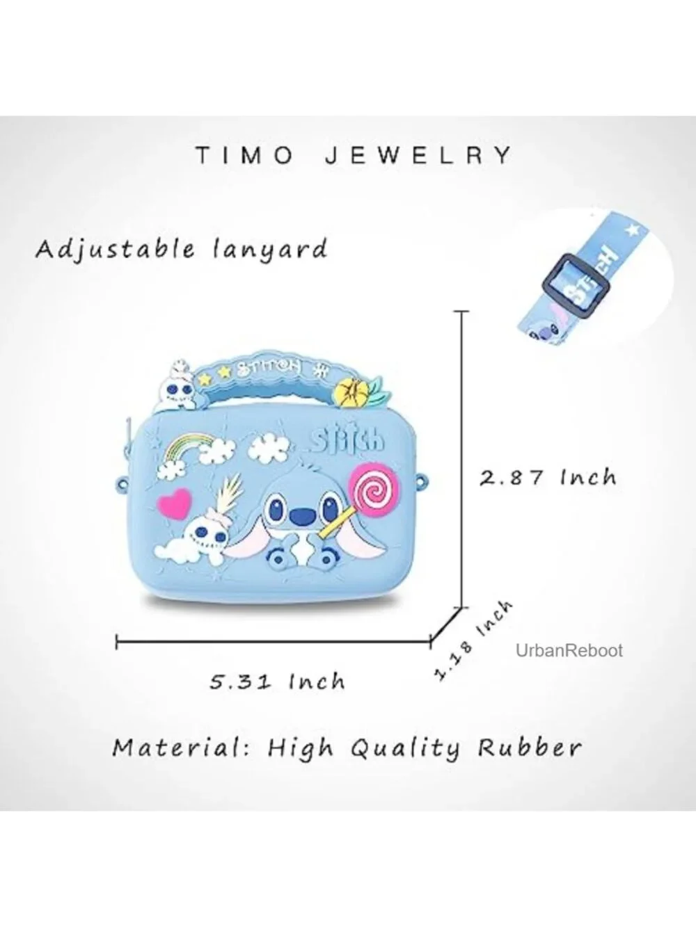 Silicone Crossbody Bag Adjustable Strap Zipper Coin Purse Pouch for Girls